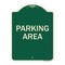 Signmission Designer Series Sign Parking Area, Green & Tan Heavy-Gauge Aluminum Sign, 24" x 18", G-1824-23462 A-DES-G-1824-23462 - alternate 1